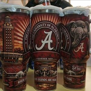 University of Alabama Crimson A Tumbler - Round Logo